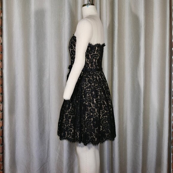 Robert Rodriguez Strapless Fit & Flare Lace Dress - Size 10 - Picture 3 of 12